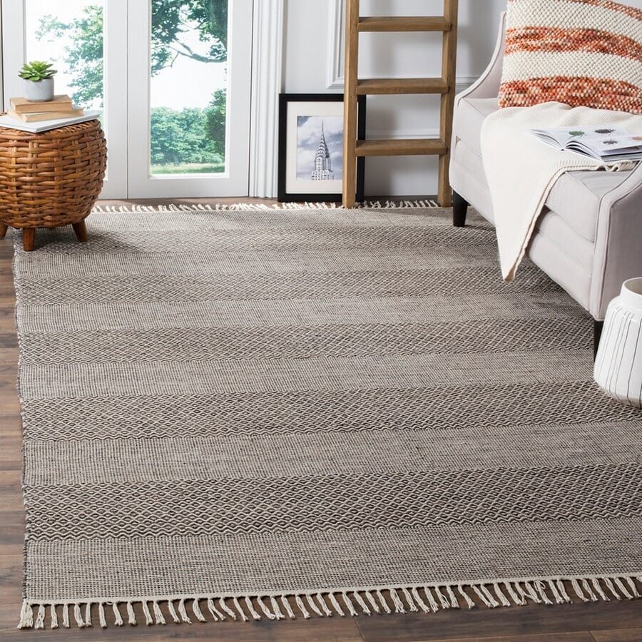 Safavieh Montauk Mtk330N Ivory / Anthracite Area Rug