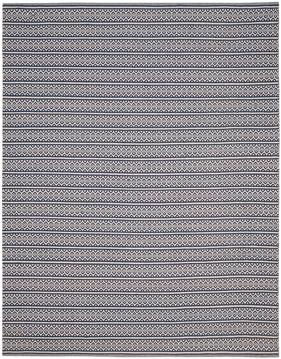 Safavieh Montauk Mtk341B Ivory / Navy Striped Area Rug