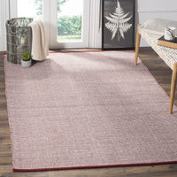 Safavieh Montauk Mtk345C Ivory / Red Solid Color Area Rug