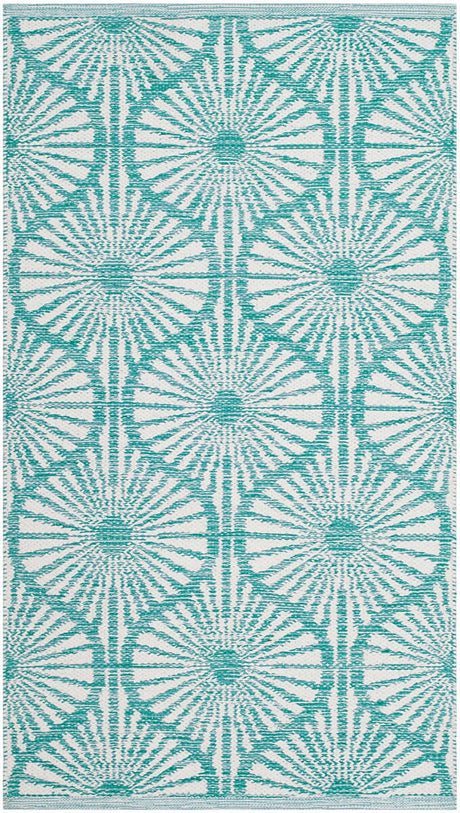 Safavieh Montauk Mtk606H Aqua / Ivory Rugs.