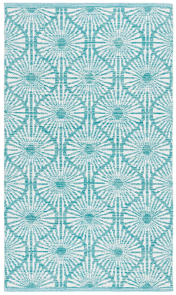 Safavieh Montauk Mtk606H Aqua / Ivory Geometric Area Rug