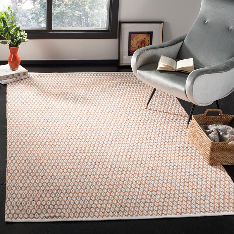 Safavieh Montauk Mtk608D Orange / Ivory Area Rug