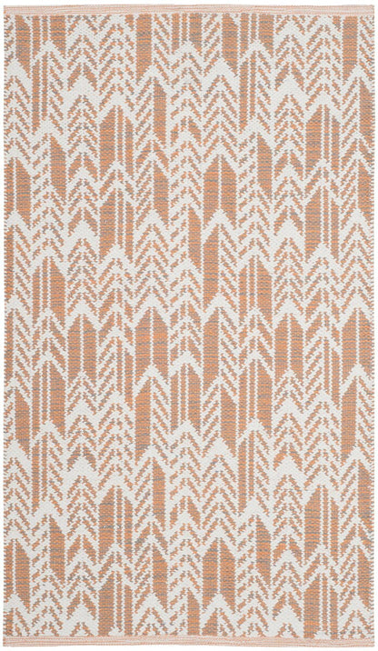 Safavieh Montauk Mtk609D Orange / Ivory Geometric Area Rug