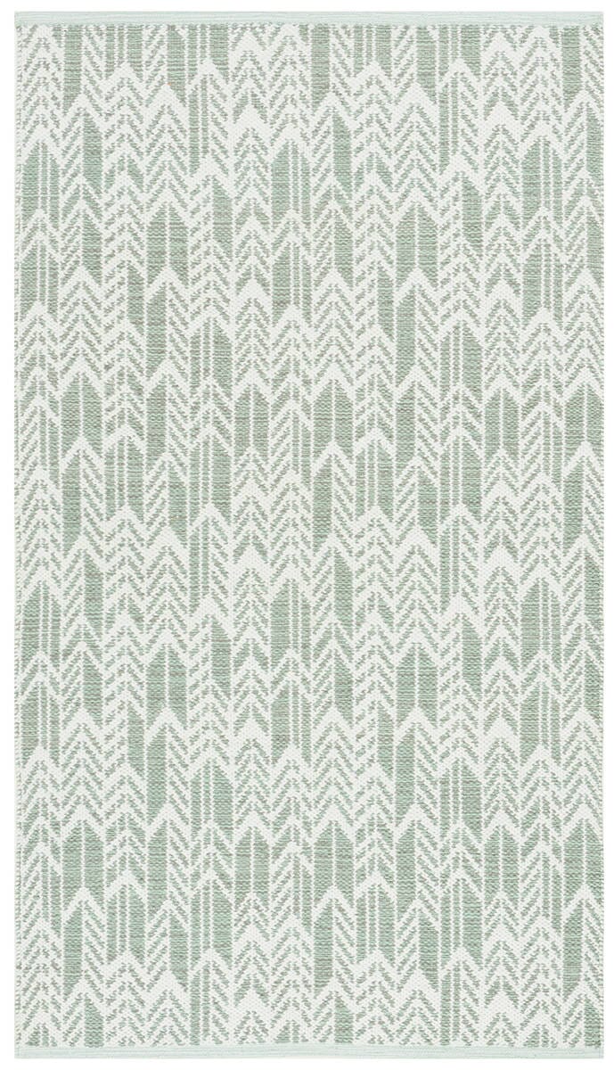 Safavieh Montauk Mtk609G Light Green / Ivory Geometric Area Rug