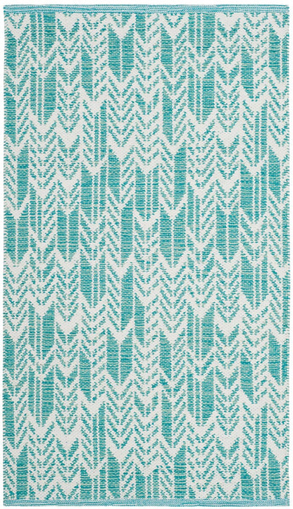 Safavieh Montauk Mtk609H Aqua / Ivory Geometric Area Rug