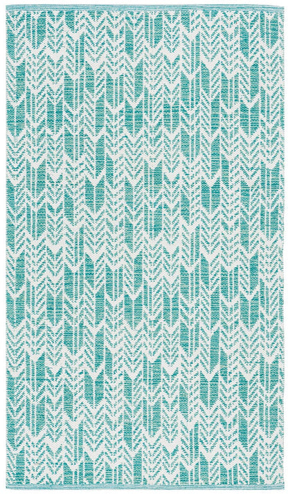 Safavieh Montauk Mtk609H Aqua / Ivory Geometric Area Rug