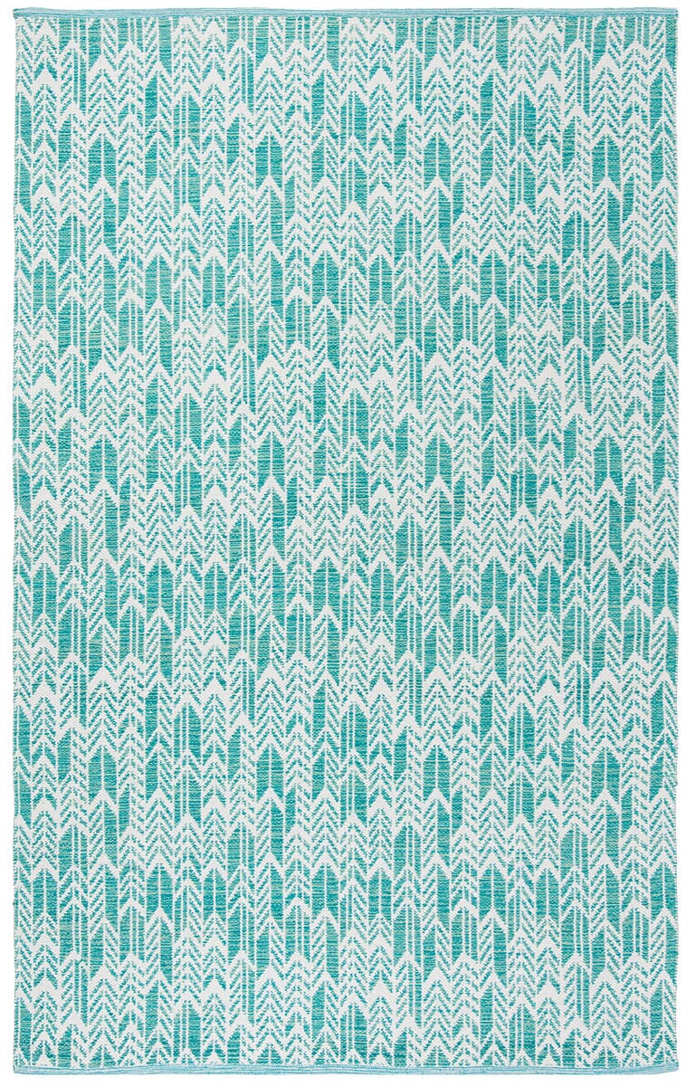 Safavieh Montauk Mtk609H Aqua / Ivory Geometric Area Rug