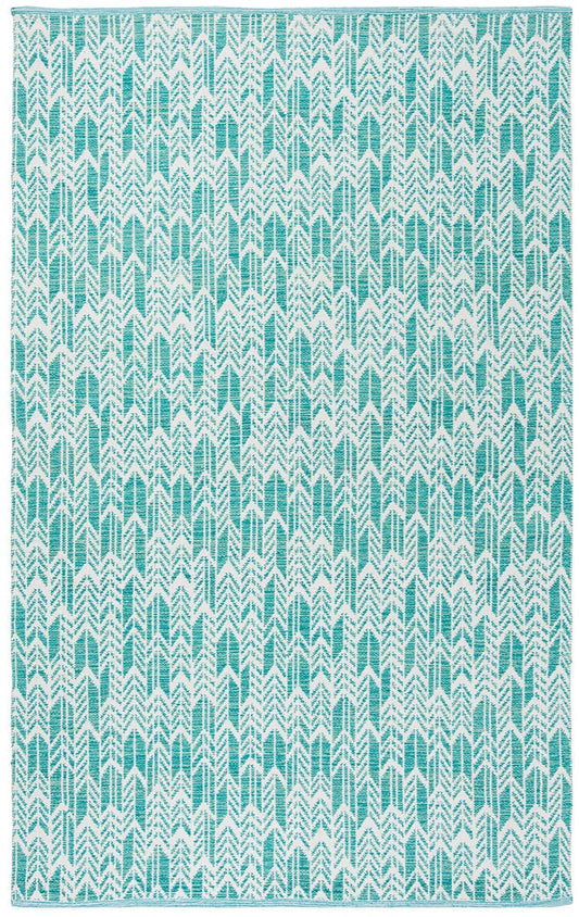 Safavieh Montauk Mtk609H Aqua / Ivory Geometric Area Rug