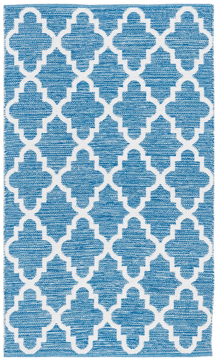 Safavieh Montauk Mtk611B Blue / Ivory Geometric Area Rug