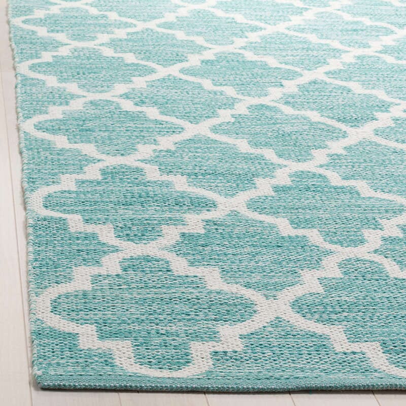 Safavieh Montauk Mtk611Q Mint / Ivory Geometric Area Rug