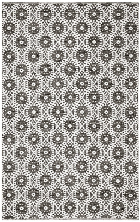 Safavieh Montauk Mtk612A Black / Ivory Geometric Area Rug