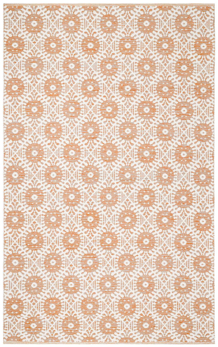 Safavieh Montauk Mtk612D Orange / Ivory Geometric Area Rug