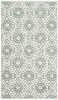 Safavieh Montauk Mtk612G Light Green / Ivory Geometric Area Rug