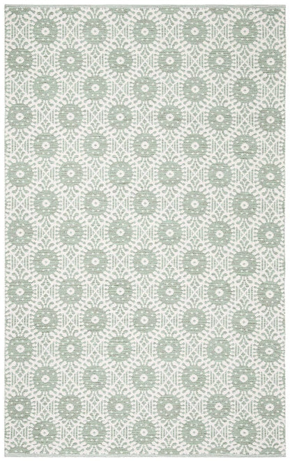 Safavieh Montauk Mtk612G Light Green / Ivory Geometric Area Rug