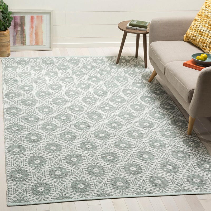 Safavieh Montauk Mtk612G Light Green / Ivory Geometric Area Rug