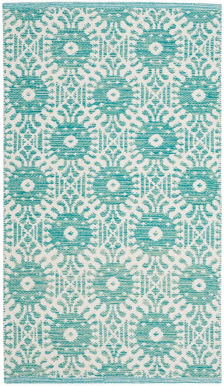 Safavieh Montauk Mtk612H Aqua / Ivory Rugs.