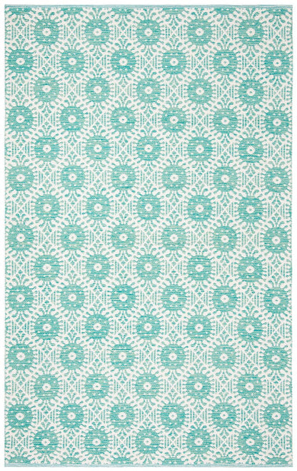 Safavieh Montauk Mtk612H Aqua / Ivory Geometric Area Rug