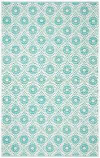 Safavieh Montauk Mtk612H Aqua / Ivory Geometric Area Rug