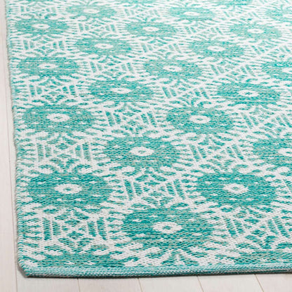 Safavieh Montauk Mtk612H Aqua / Ivory Geometric Area Rug