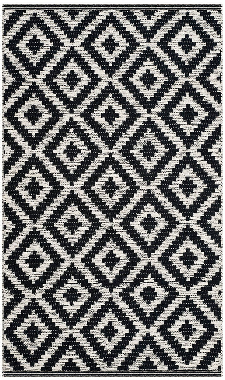 Safavieh Montauk Mtk613A Black / Ivory Rugs.