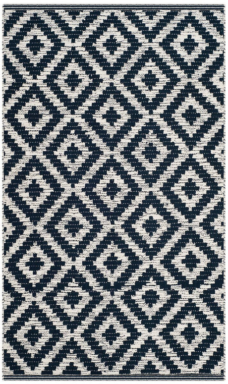 Safavieh Montauk Mtk613C Navy / Ivory Rugs.