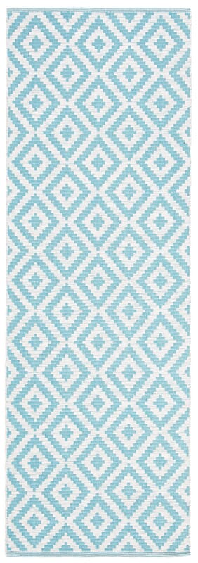 Safavieh Montauk Mtk613L Light Blue / Ivory Geometric Area Rug