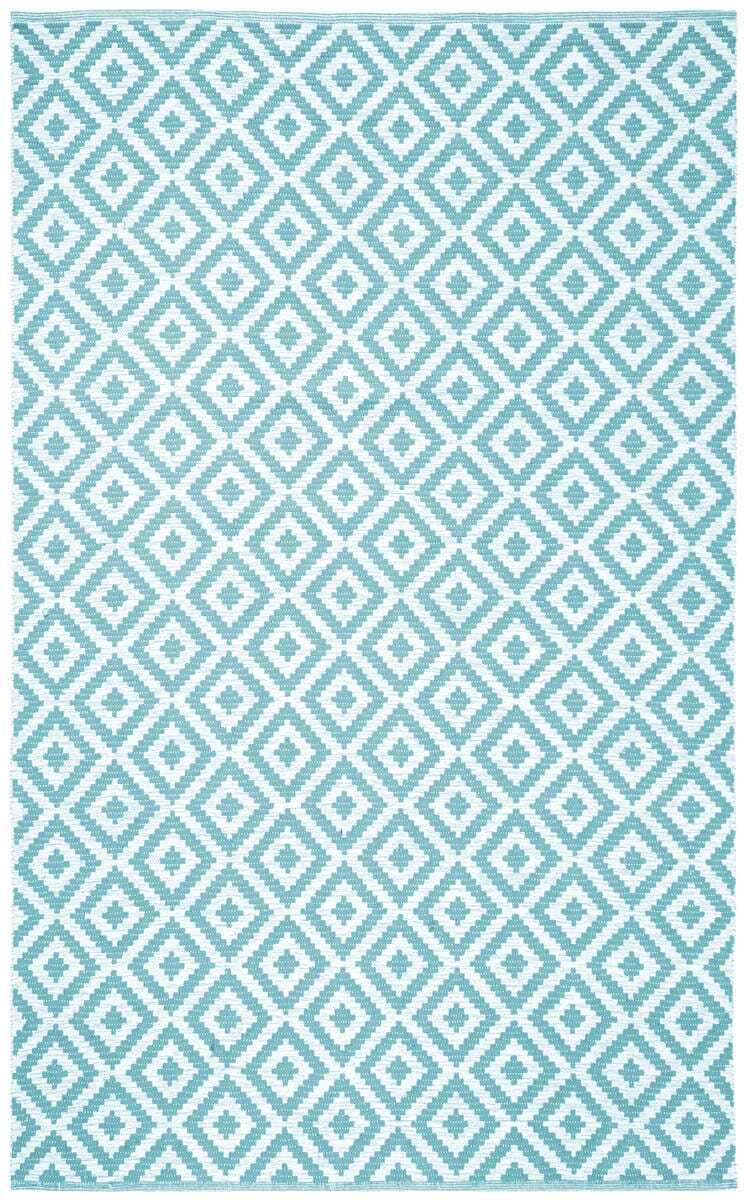 Safavieh Montauk Mtk613L Light Blue / Ivory Geometric Area Rug