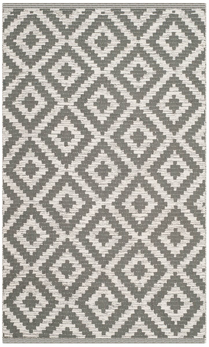 Safavieh Montauk Mtk613M Grey / Ivory Geometric Area Rug