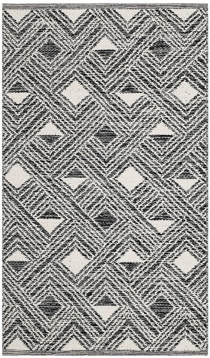 Safavieh Montauk Mtk614A Black / Ivory Geometric Area Rug