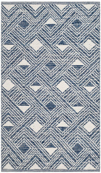 Safavieh Montauk Mtk614C Navy / Ivory Geometric Area Rug