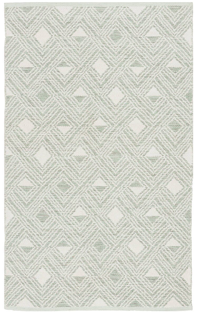 Safavieh Montauk Mtk614G Light Green / Ivory Geometric Area Rug