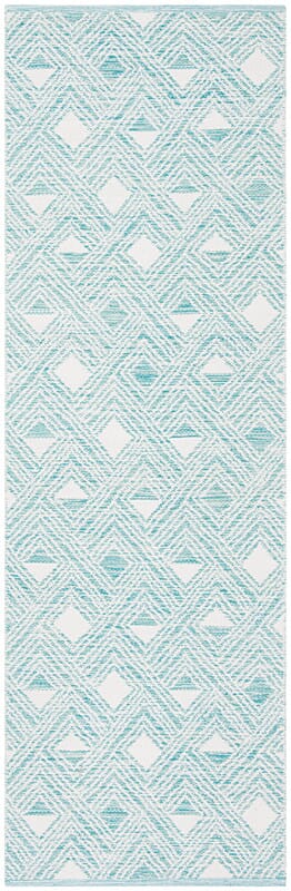 Safavieh Montauk Mtk614H Aqua / Ivory Geometric Area Rug