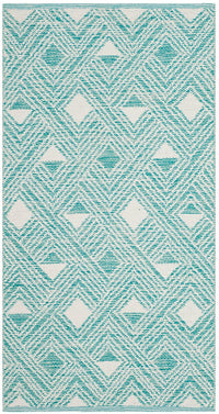 Safavieh Montauk Mtk614H Aqua / Ivory Geometric Area Rug