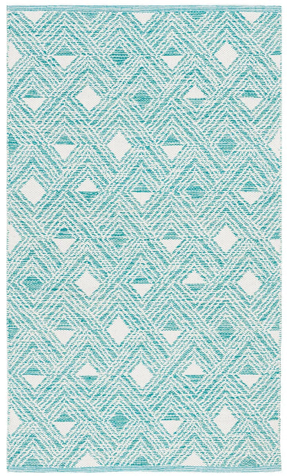 Safavieh Montauk Mtk614H Aqua / Ivory Geometric Area Rug