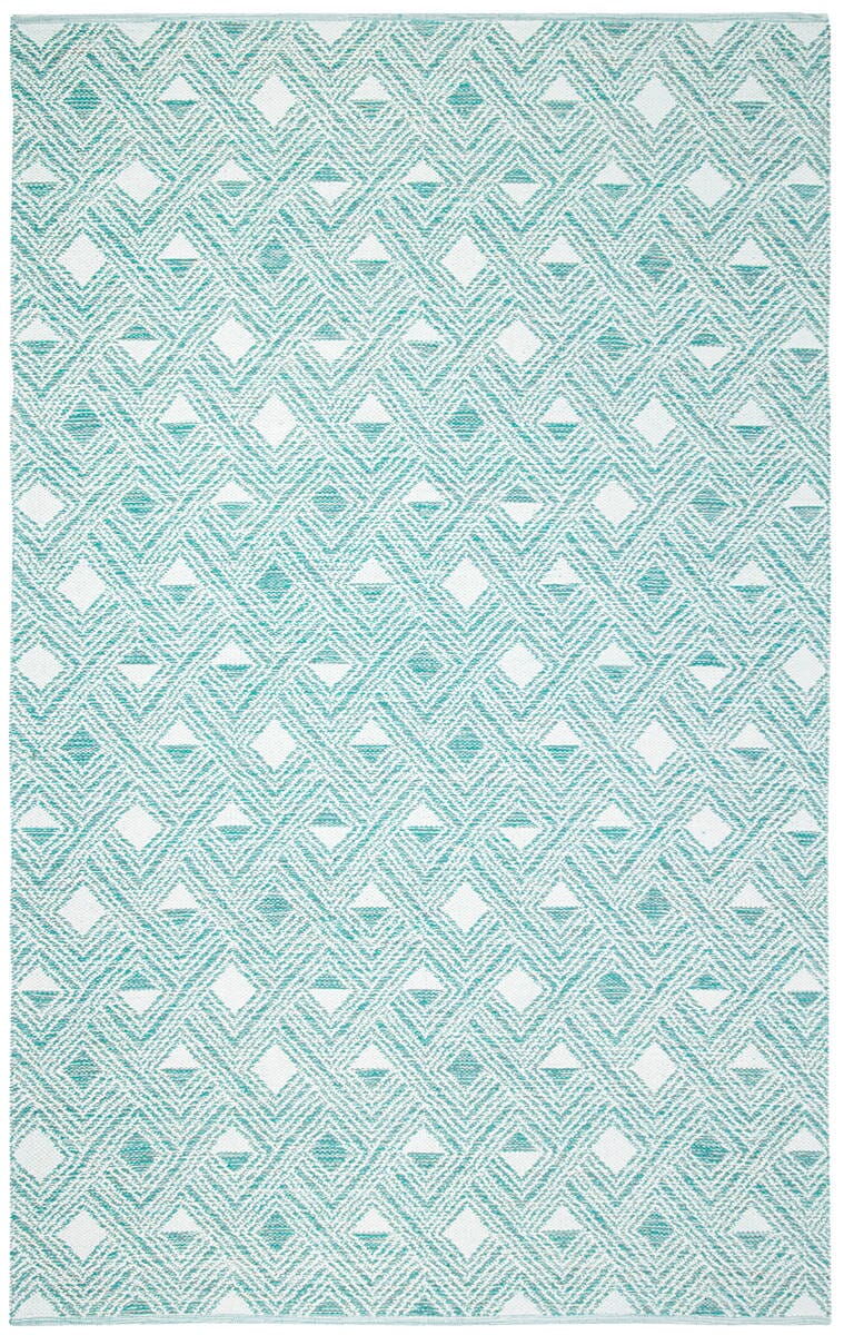 Safavieh Montauk Mtk614H Aqua / Ivory Geometric Area Rug