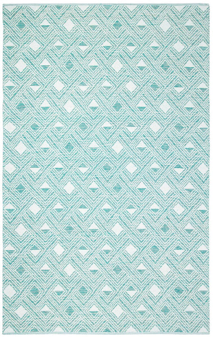 Safavieh Montauk Mtk614H Aqua / Ivory Geometric Area Rug