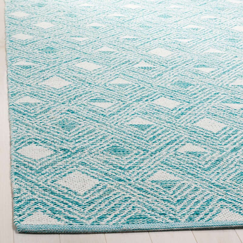 Safavieh Montauk Mtk614H Aqua / Ivory Geometric Area Rug