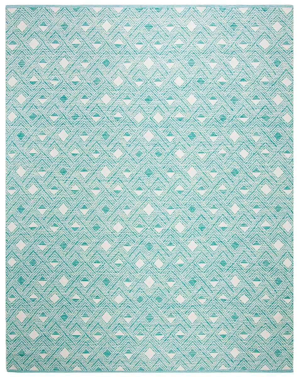 Safavieh Montauk Mtk614H Aqua / Ivory Geometric Area Rug