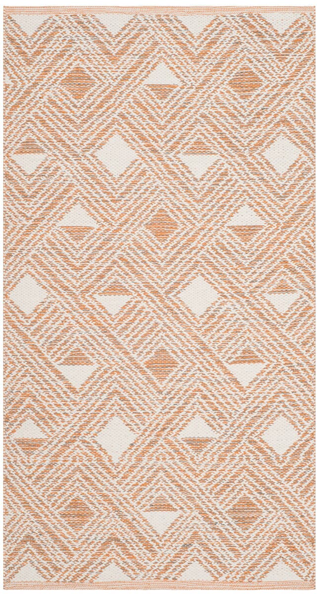 Safavieh Montauk Mtk614O Peach / Ivory Geometric Area Rug