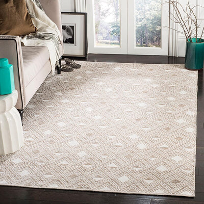 Safavieh Montauk Mtk614R Beige / Ivory Geometric Area Rug