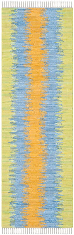 Safavieh Montauk Mtk710B Green / Gold Striped Area Rug