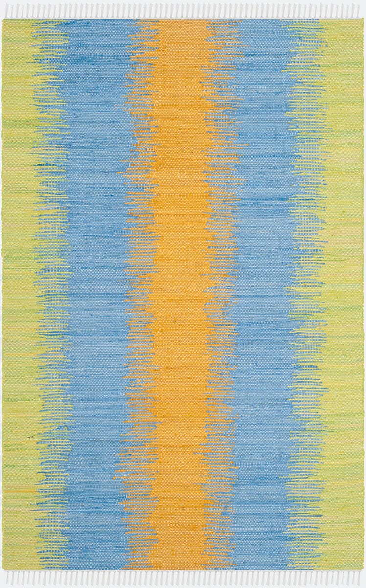 Safavieh Montauk Mtk710B Green / Gold Striped Area Rug