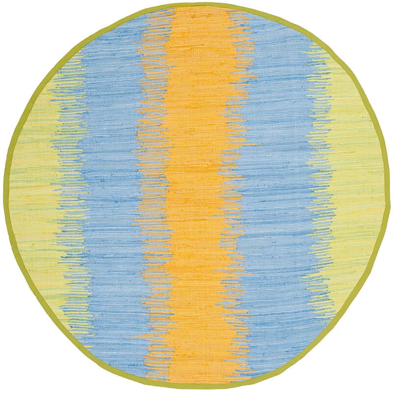 Safavieh Montauk Mtk710B Green / Gold Striped Area Rug