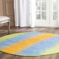 Safavieh Montauk Mtk710B Green / Gold Striped Area Rug