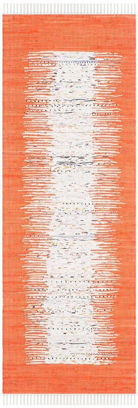 Safavieh Montauk Mtk711C Ivory / Orange Bordered Area Rug