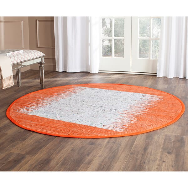 Safavieh Montauk Mtk711C Ivory / Orange Bordered Area Rug