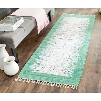 Safavieh Montauk Mtk711D Ivory / Sea Green Bordered Area Rug