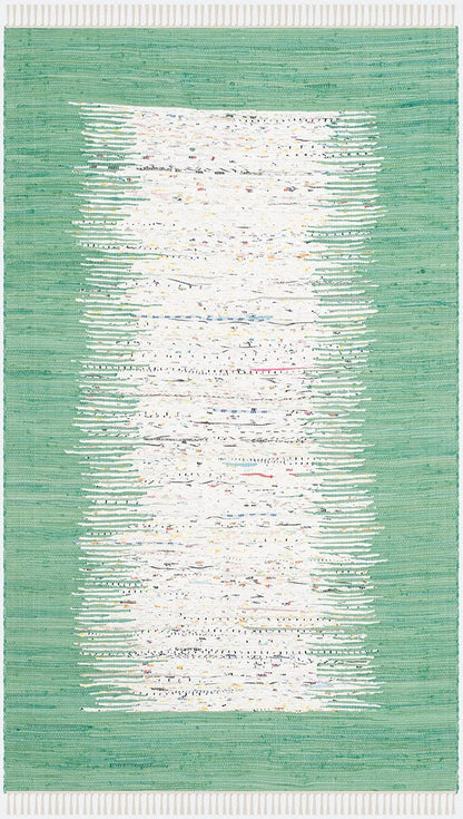 Safavieh Montauk Mtk711D Ivory / Sea Green Bordered Area Rug