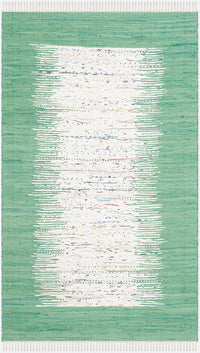 Safavieh Montauk Mtk711D Ivory / Sea Green Bordered Area Rug