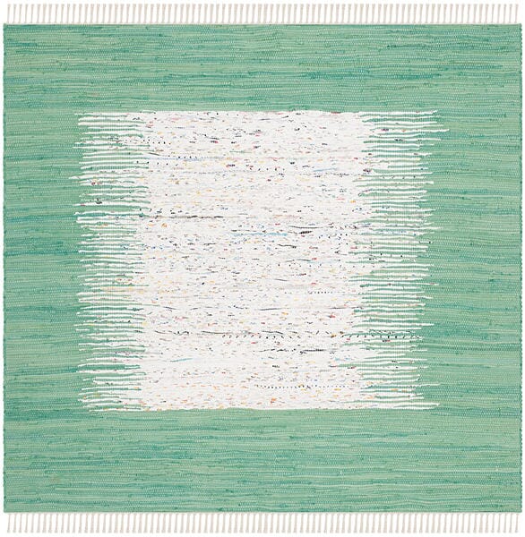 Safavieh Montauk Mtk711D Ivory / Sea Green Bordered Area Rug